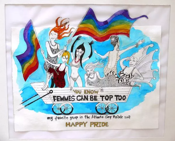 "You know femmes can be top too" my favorite group in the Atlanta Gay Parade Happy Pride