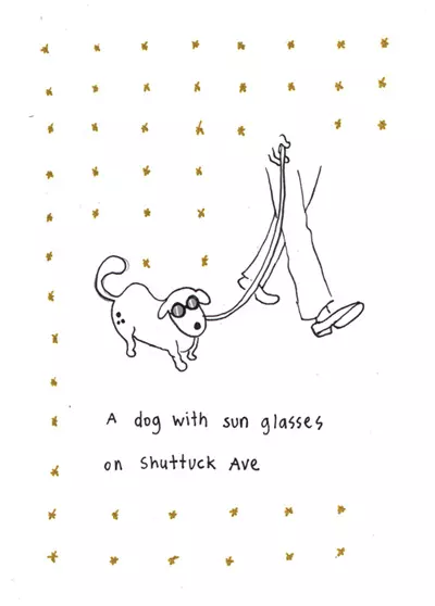 A dog with sun glasses on Shattuck Ave
