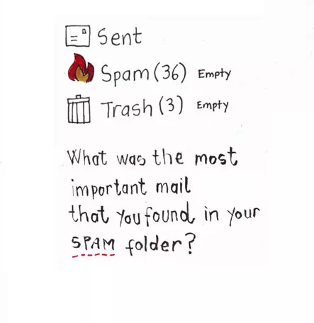 What was the most important email that you found in your SPAM folder?